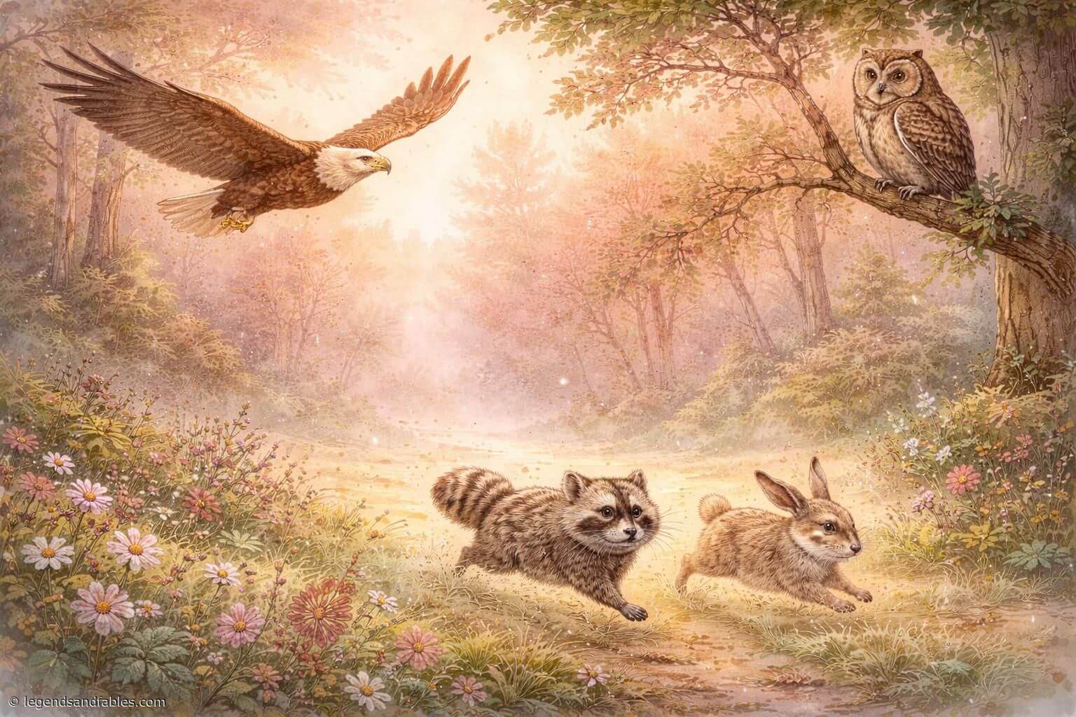 The Great Race of the Birds and Animals
