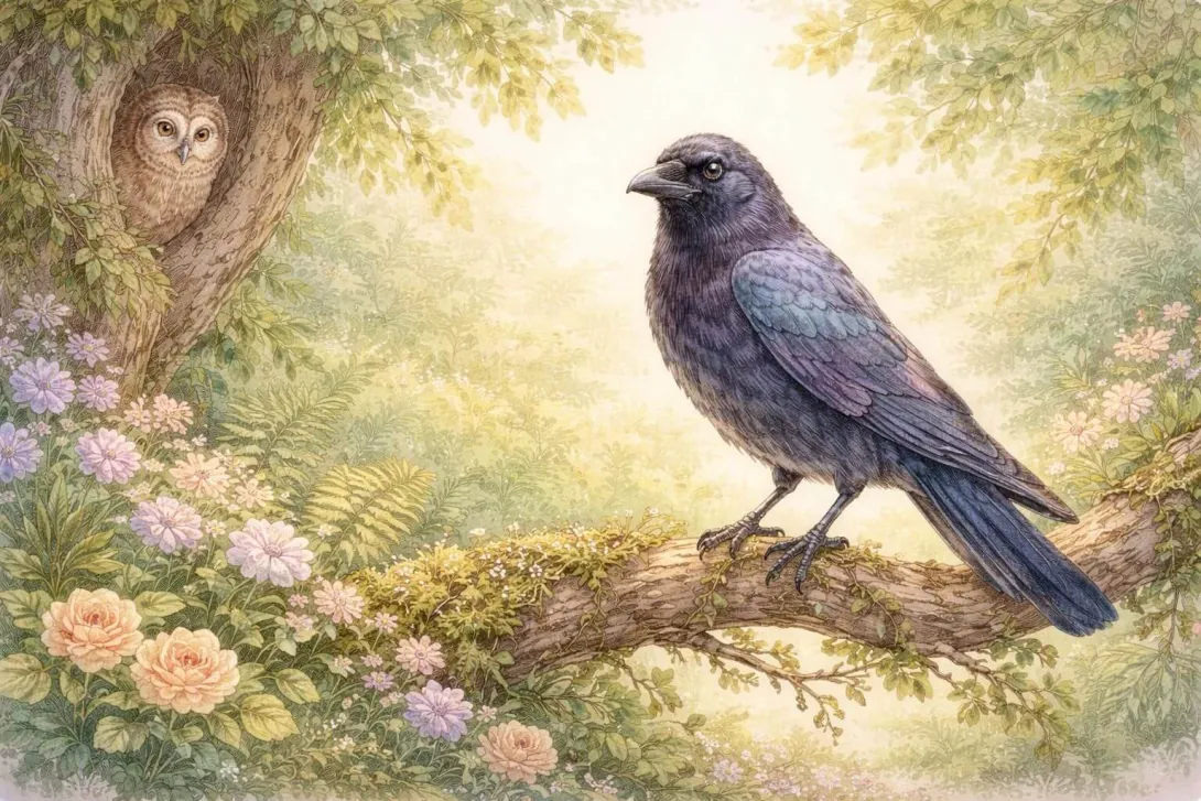 The Crow Who Learned to Be Wise