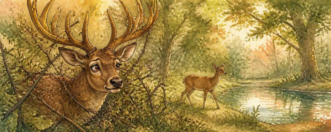 The Stag and His Antlers